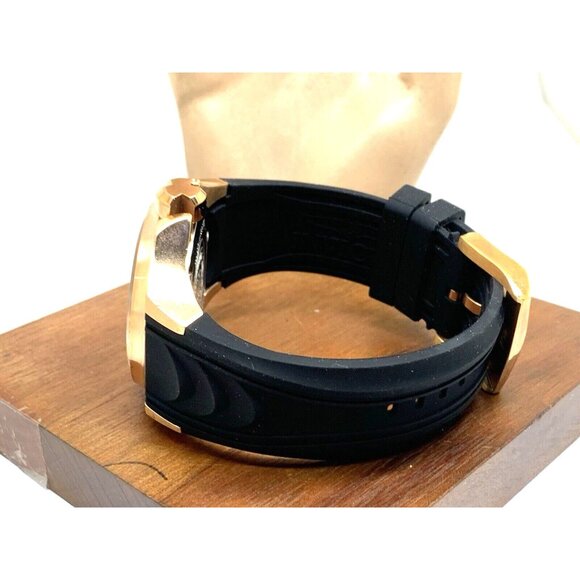 Invicta Men's Watch 38015 S1 Rally Quartz Black Dial Rose Gold Rubber Band 47mm - Picture 9 of 13